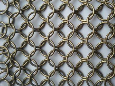 Stainless steel ring mesh is connected ring by ring tightly.