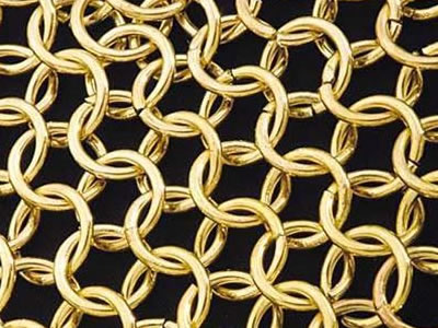 Loose chainmail has less rings per square meter.
