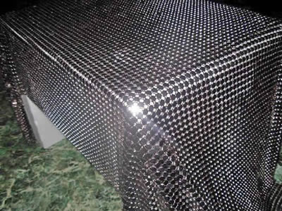 Aluminum table cloth.